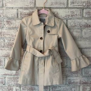 Tahari Girls' Light Beige Trench Coat with Belt